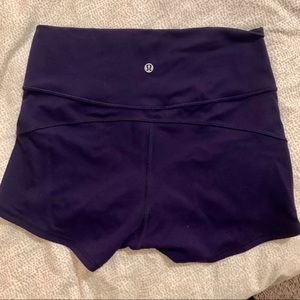 Purple lululemon spandex shorts